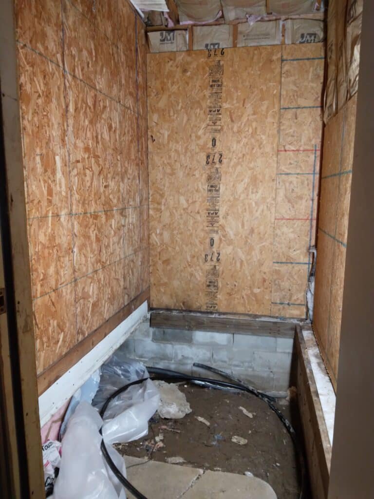 Gutting the bathroom