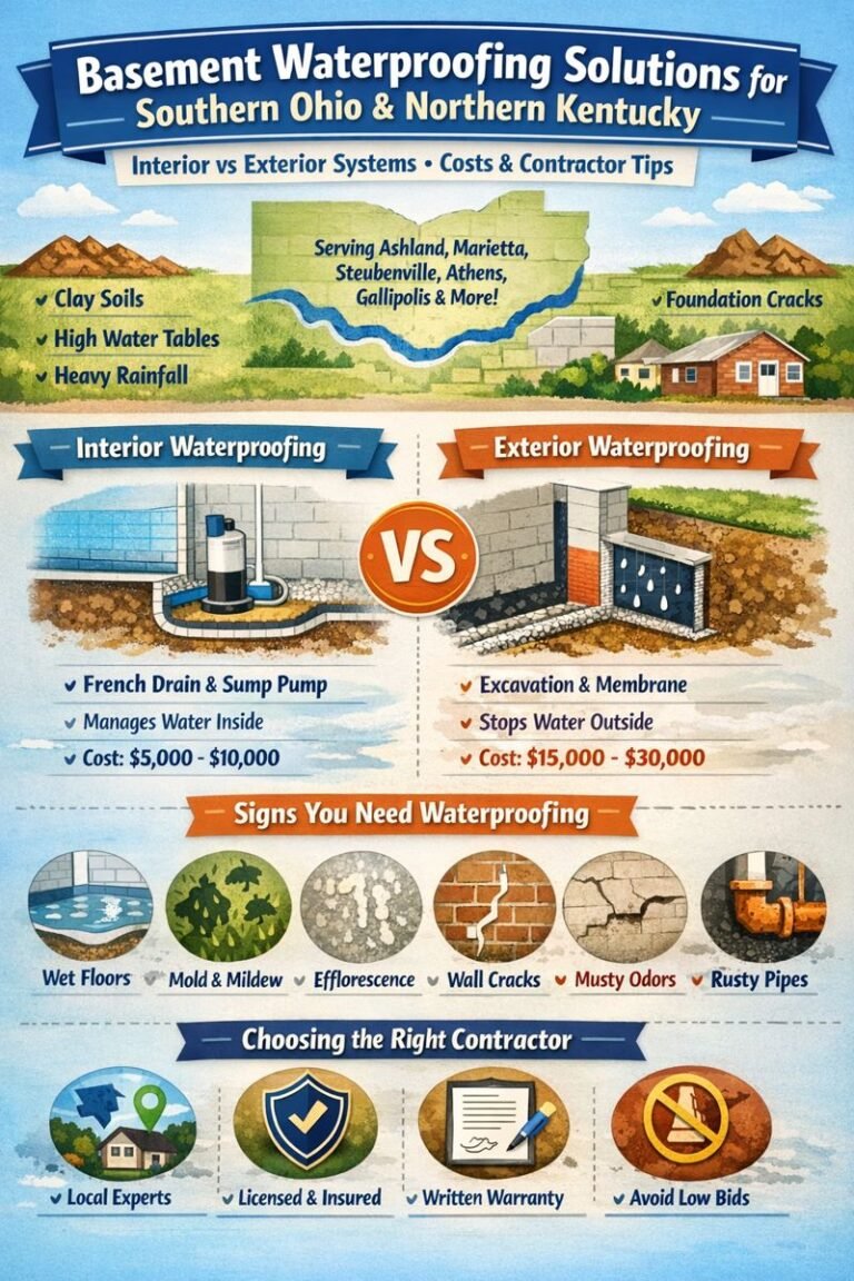 basement waterproofing infograph