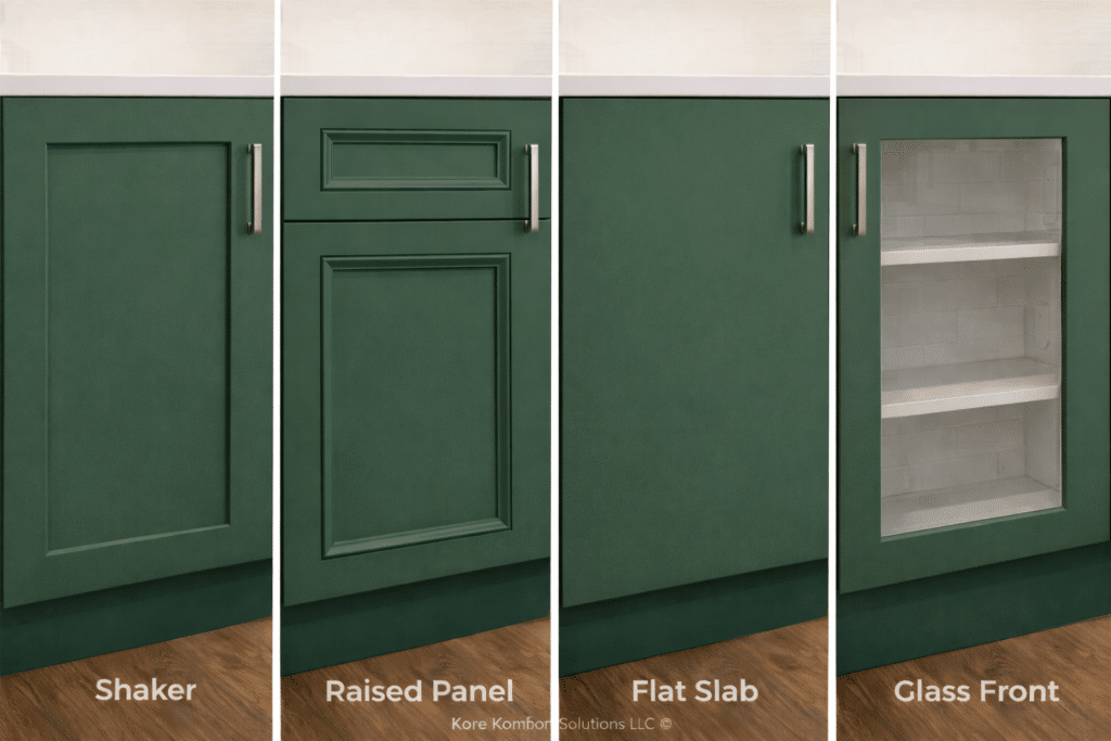 Kitchen cabinet door style comparison