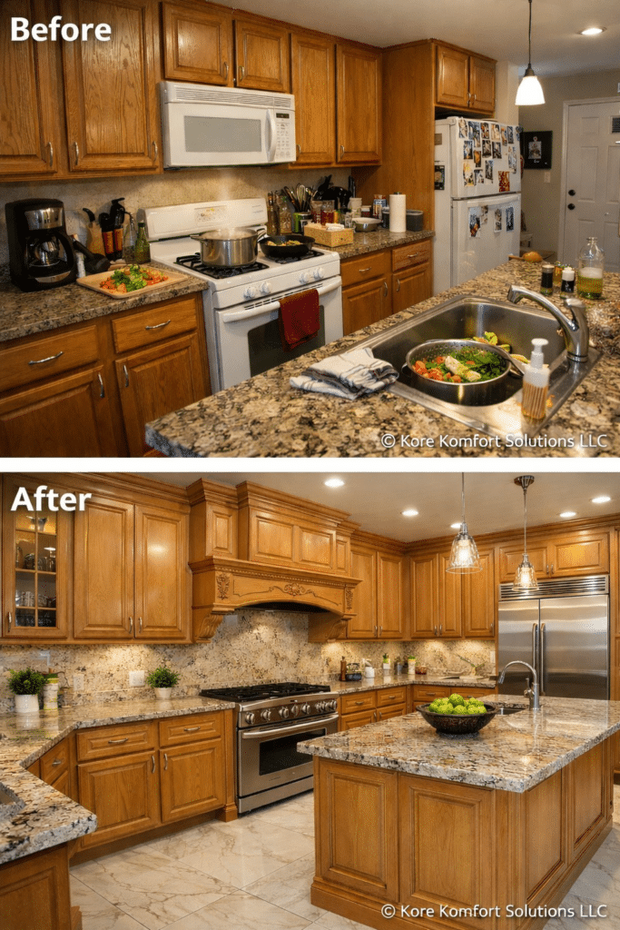 Amish custom kitchen cabinet remodel
