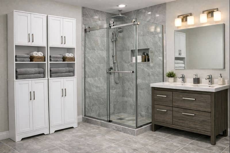 Dreamline shower in Cincinnati bathroom