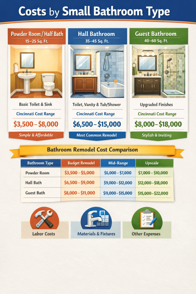 small bathroom costs