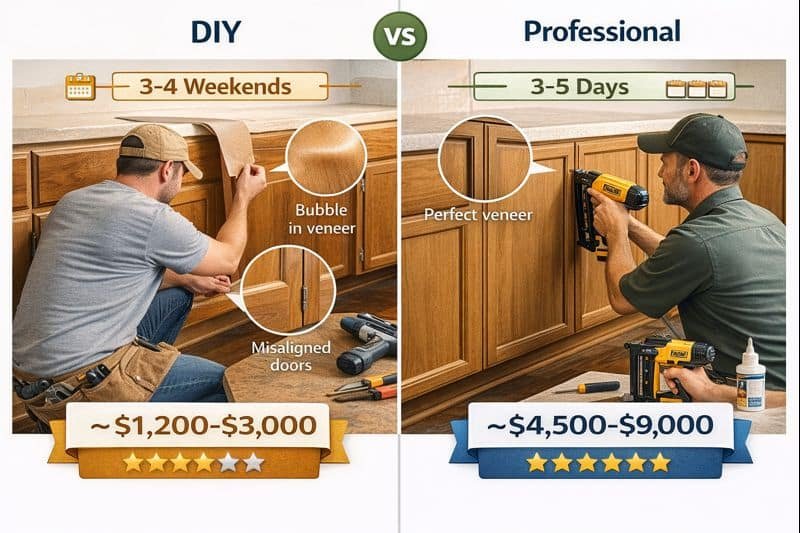 diy vs pro cabinet work