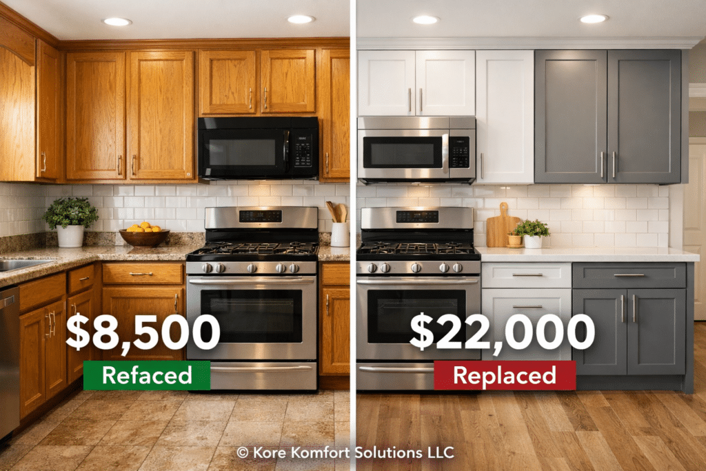 kitchen refaced vs replaced